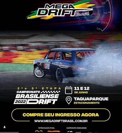 Taguaparque receberá 2ª e 3ª etapa do campeonato de Mega Drift