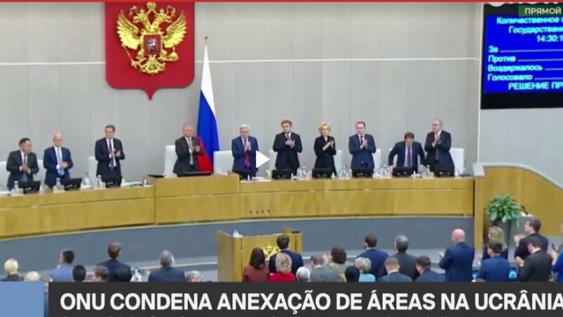 Assembleia da ONU condena anexação de territórios ucranianos pela Rússia