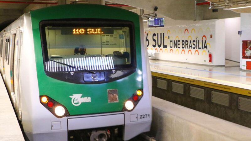 Vandalismo causa interrupção da circulação de trens no Metrô-DF