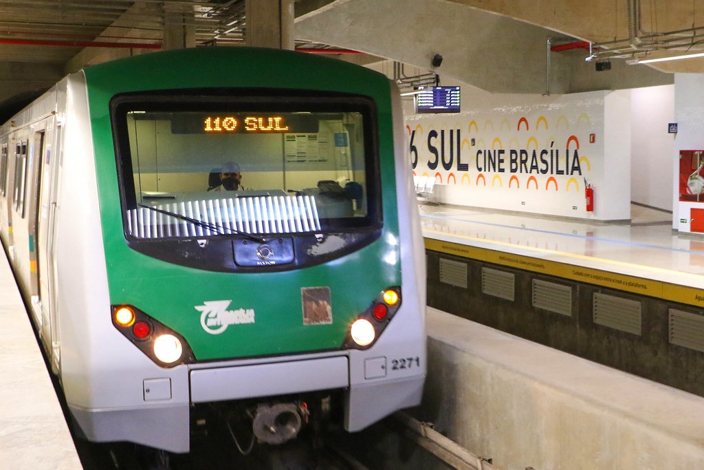 Vandalismo causa interrupção da circulação de trens no Metrô-DF