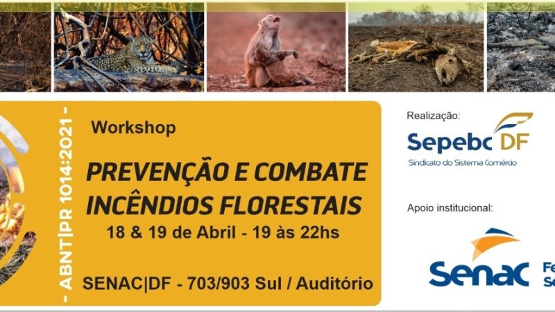 Brasília terá o primeiro WORKSHOP – PREVENÇÃO E COMBATE INCÊNDIOS FLORESTAIS