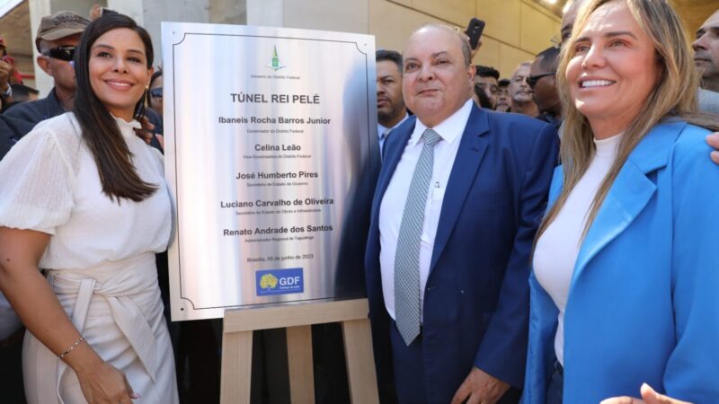 Governador Ibaneis Rocha entrega Túnel Rei Pelé, maior obra de sua gestão