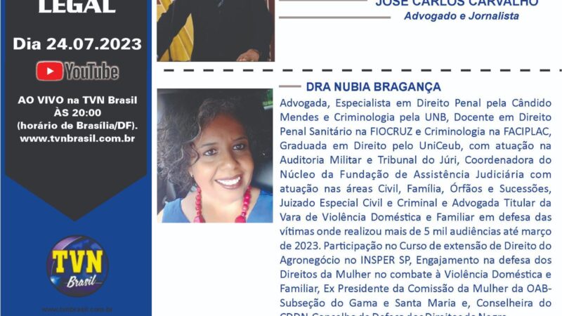 Conversa legal com os temas: Paridade de Raça e Gênero na OAB e nas listas do Quinto Constitucional