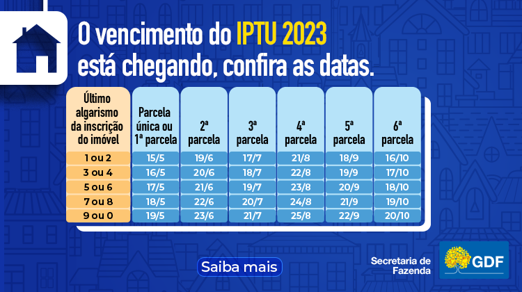 Quinta parcela do IPTU começa a vencer nesta segunda-feira (18)