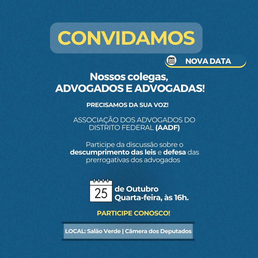 Advogados chegou sua hora de reivindicar – Nova data