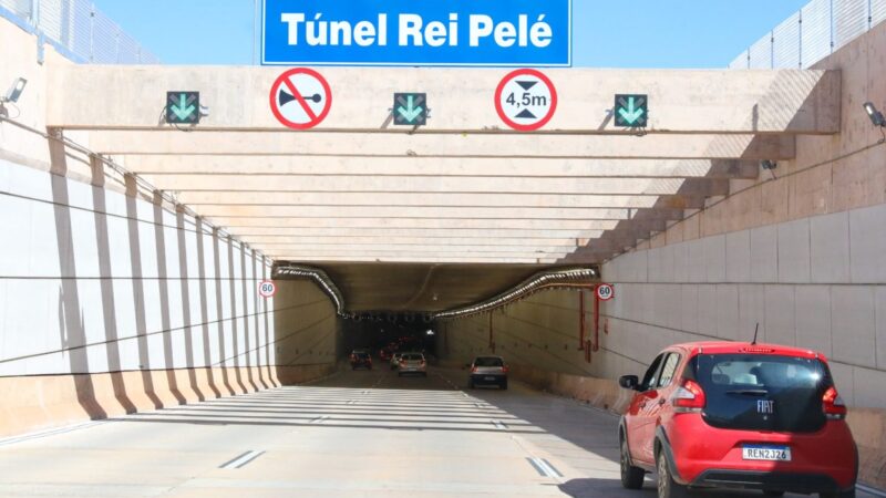 Túnel Rei Pelé é fechado nas noites de segunda para limpeza