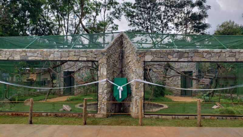 Zoológico inaugura novos recintos para micos, cervídeos e ariranhas