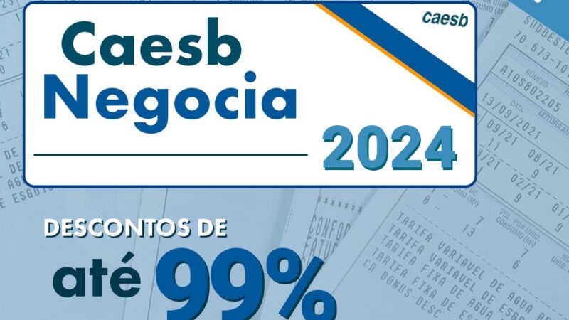 Prorrogado prazo para quitar dívida com a Caesb