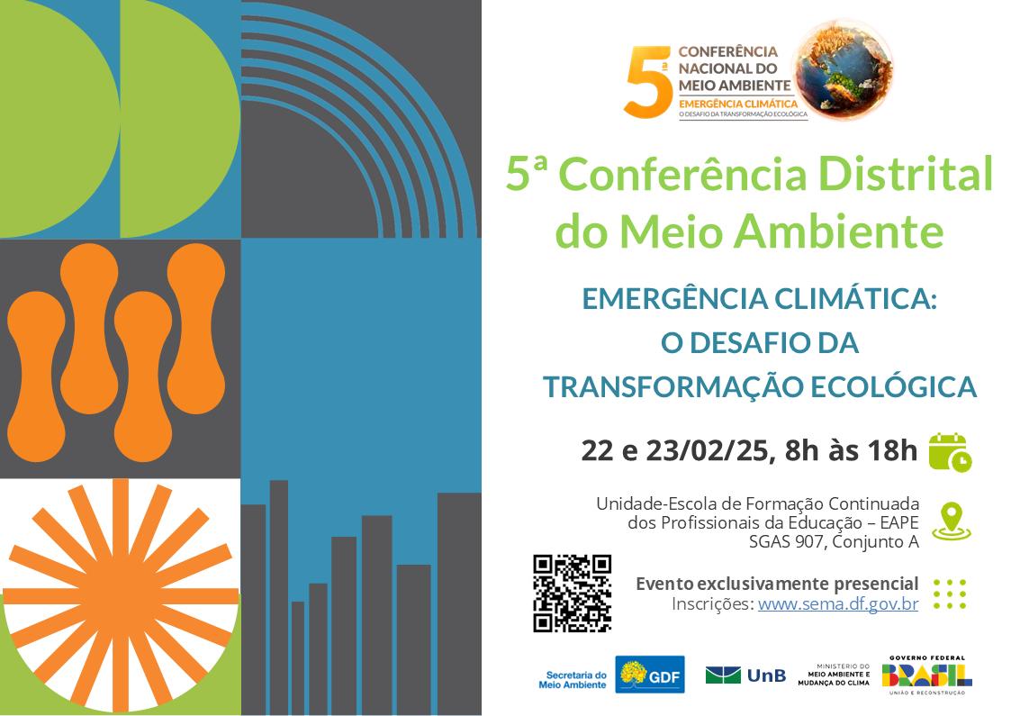 Inscrições abertas para a 5ª Conferência Distrital do Meio Ambiente