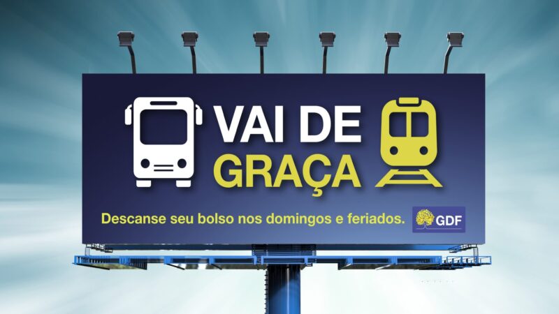 Vai de Graça! Transporte gratuito no DF ganha nome e publicidade