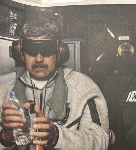 Trump compartilha imagem de Maduro vendado