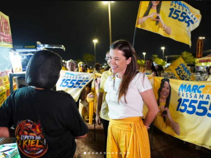 Candidata a distrital, Marcela Passamani visita feira de food trucks no Guará e garante que lutará pela categoria